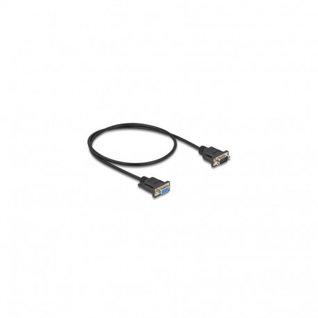 DeLOCK Serial Cable RS-232 D-Sub9 male to female with narrow plug housing 0.5 m