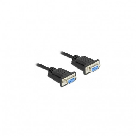 DeLOCK Serial Cable RS-232 D-Sub 9 female to female null modem with narrow plug housing - Full Hands