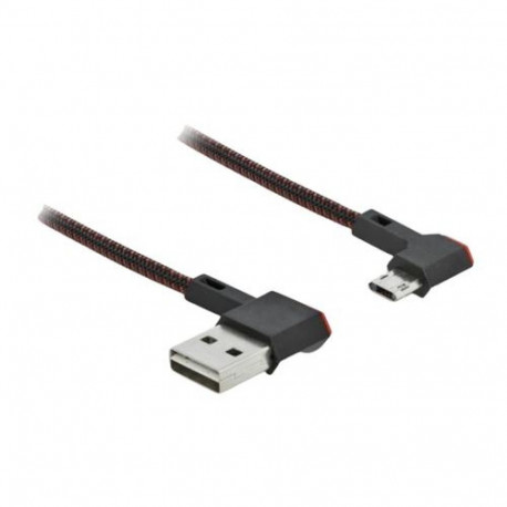 DeLOCK EASY-USB 2.0 Cable Type-A male to EASY-USB Type Micro-B male angled left / right 2 m black