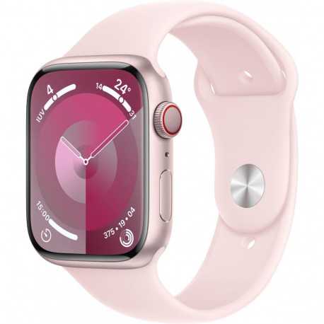 "Apple Watch S9 Aluminium Cellular 45mm Rosé (Sportarmband hellrosa) M/L NEW"