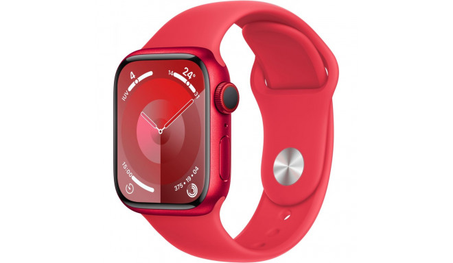 "Apple Watch S9 Aluminium Cellular 41mm Rot (Sportarmband rot) S/M NEW"