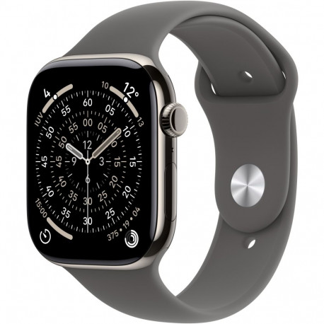 "Apple Watch S11 Titan Natur Cellular 46mm (Sportarmband steingrau) M/L"