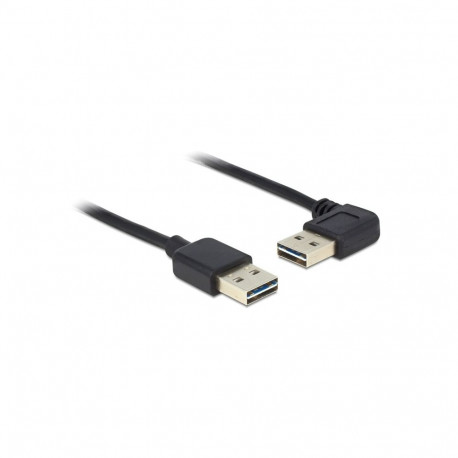 "DELOCK Kabel EASY-USB 2.0 Typ-A Stecker > EASY-USB 2.0 Typ-A Stecker gewinkelt links / rechts 0.5 m