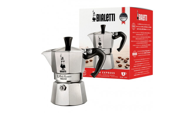 "Bialetti Moka Express - silber - Aluminium - für 2 Tassen"