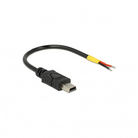"DELOCK Kabel USB 2.0 Mini-B Stecker > 2 x offene Kabelenden Strom 10 cm Raspberry Pi"