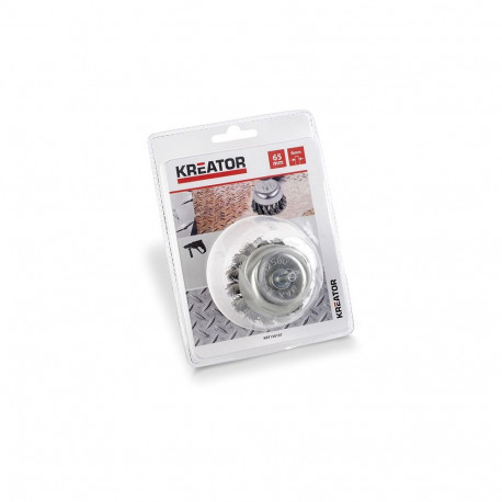Koonushari 65 mm, põimitud terasharjased KRT150107 KREATOR
