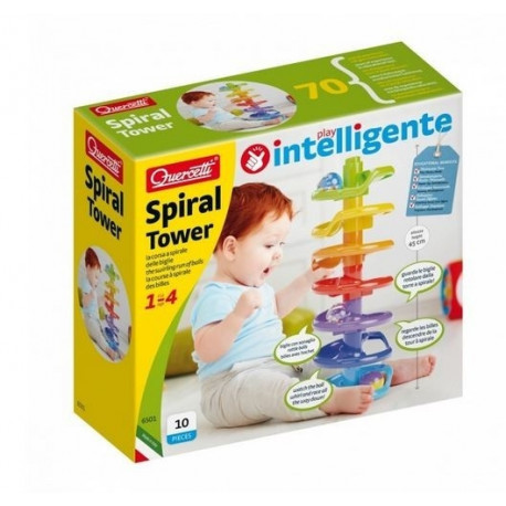 The Quercetti Super Spiral Tower is a popular marble run toy designed specifically 