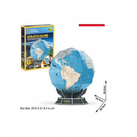 CUBICFUN 3D pusle kraabitav gloobus