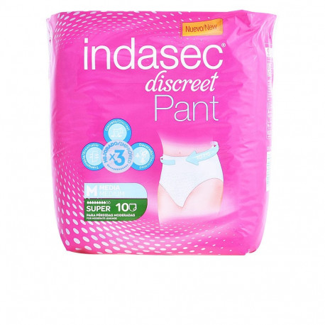 INDASEC PANT SUPER talla mediana 10 u