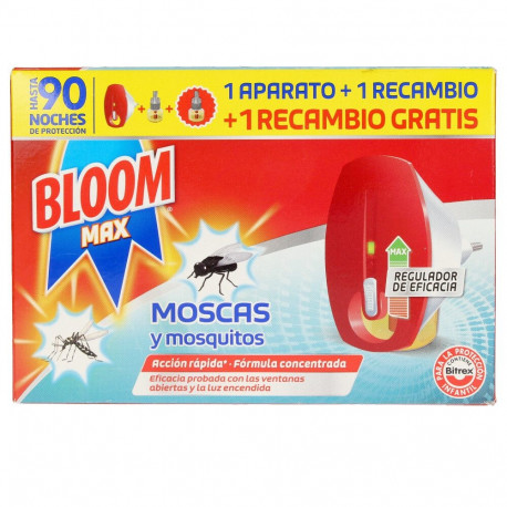 BLOOM MAX MOSCAS & MOSQUITOS apto.eléctrico + 2 recargas
