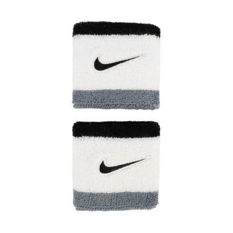 Frotki na rękę Nike Swoosh Wristbands 2 szt. biało-czarne-szare N1012405122OS