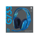 LOGITECH G G733 LIGHTSPEED Wireless RGB Gaming Headset Headset full size 2.4 GHz wireless blue