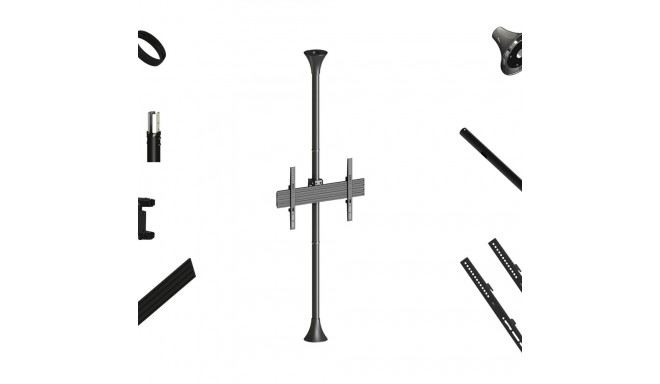 MULTIBRACKETS põrandast laeni kinnitus Pro 1U 40–65-tolline