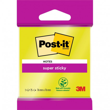 Märkmepaber 76x76mm POST-IT Super Sticky 76 lehte assortiivärv blisterpakend