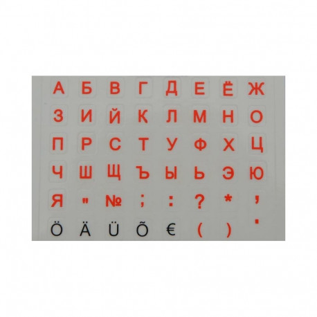 Klaviatuurikleebis Defender HQ mini must/punane EK/VK läbipaistval põhjal