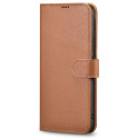 iCarer case Haitang Leather Wallet Case Samsung Galaxy S22 Plus, brown