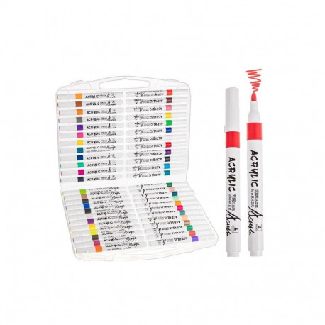 iLike Marker Set 60 Colors Dual-Tip Professional Drawing Markers Multicolor