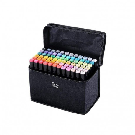iLike Toy Super Set of 80pcs Color Markers with zipper carrying bag