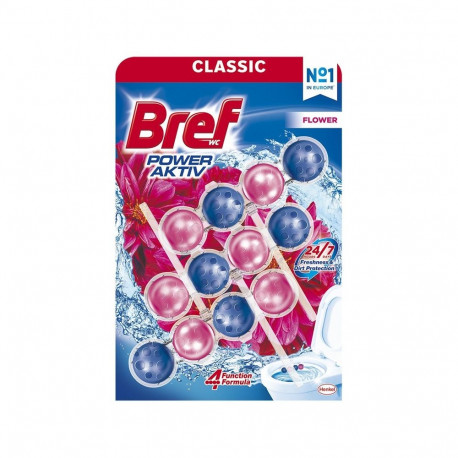 WC puhastaja-värskendaja Bref PA lillelõhnaline 3x50g