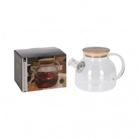 TEAPOT GLASS 1L HEAT RESIST BOR GLASS
