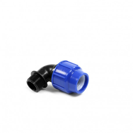 MALE ELBOW Ø25X3/4 perla sinine