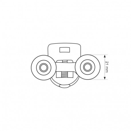 ülemised topeltrullikud 21mm kroomitud 2 tk