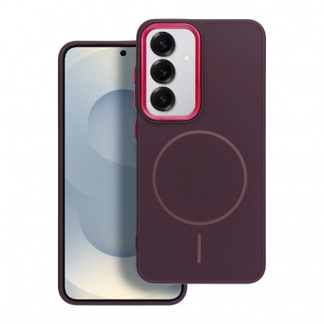 Case for Samsung A17 / A18 Frame Mag Cover compatible with MagSafe purple