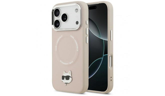Karl Lagerfeld Choupette Pin MagSafe Case for iPhone 17 Pro - Pink