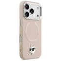 Karl Lagerfeld Choupette Pin MagSafe Case for iPhone 17 Pro - Pink