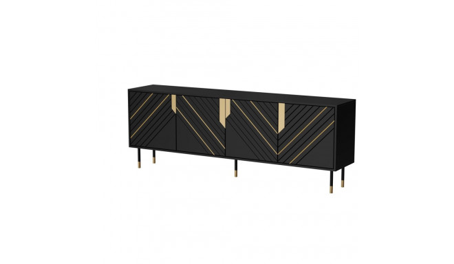 Cama 4D MOUNTAIN chest of drawers 204x40x72 black + gold