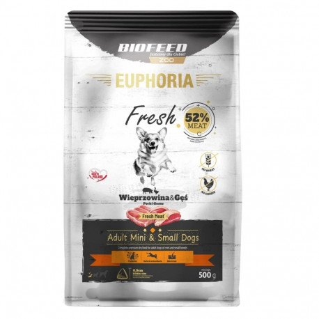 BIOFEED Euphoria Fresh täiskasvanud sea- ja hane XS/S kuiv koeratoit 500g
