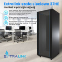 Extralink 37U 600x800 must põrandal seisev räkkapp