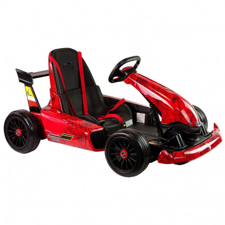 Gokart akuga XMX619 punane lakitud Spider