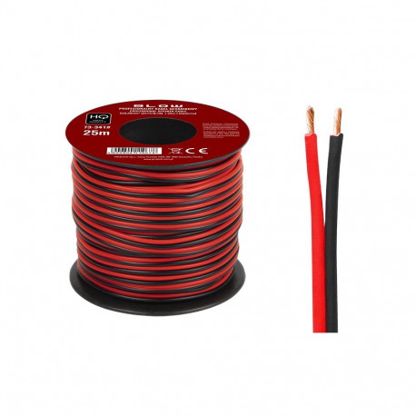 73-341# kõlarikaabel 2x0,35mm must-punane 25m