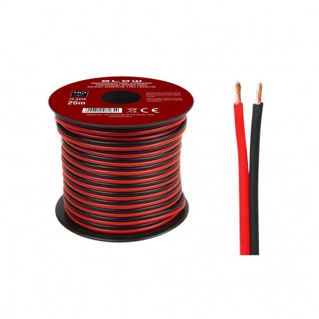 73-347# Przewód głośnikowy 2x2,50mm czarno-czerwony 25m