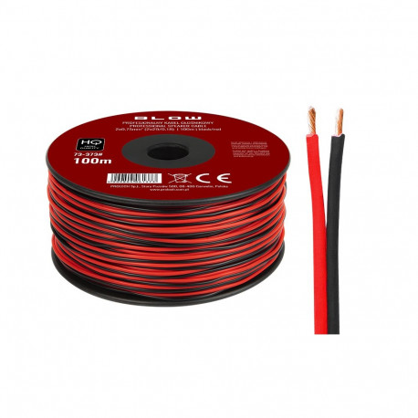 73-373# kõlarikaabel 2x0,75mm must-punane