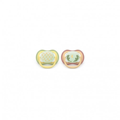 Philips AVENT SCF376/27 baby pacifier Classic baby pacifier Beige, Green, Light Green, Yellow