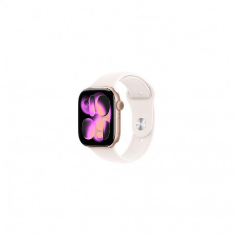 Apple Watch Series 11 GPS + Cellular 46mm Rose Gold Aluminium Case with Light Blush Sport Band - M/L