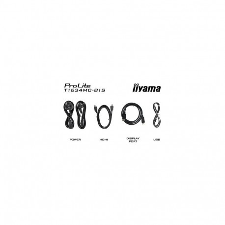 iiyama ProLite T1634MC-B1S computer monitor 39.6 cm (15.6") 1920 x 1080 pixels Full HD LED Touc