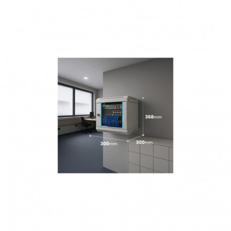 Extralink Rackmount cabinet 6U 10" Gray wall-mounted