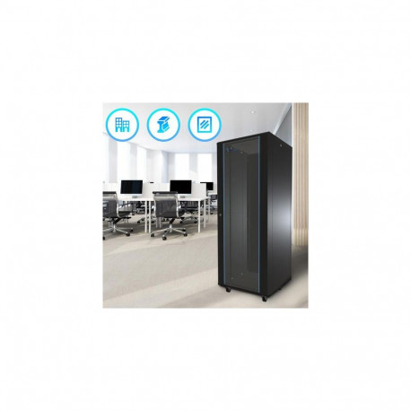 Extralink Rackmount cabinet 32U 600x1000 Black standing