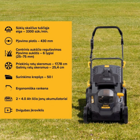 Cordless lawn mower Grunder SF8A107-J