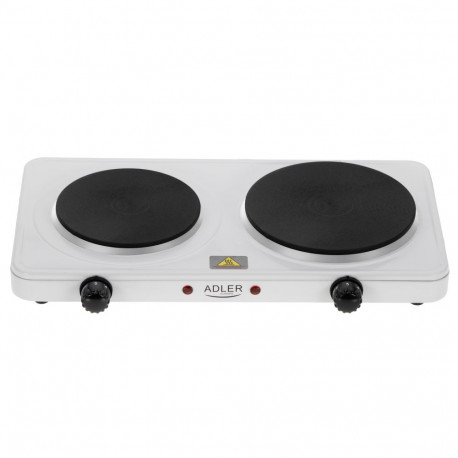 Adler Hot Plate | AD 6520 | Number of burners/cooking zones 2 | White | Electric