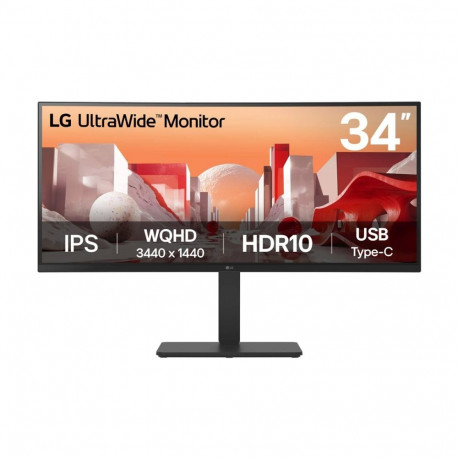 LG 34BA75QE-B 34" IPS 21:9 60 Hz 5 ms 3440 x 1440 pikslit 300 cd/m² 2 HDMI-pordiga monitor