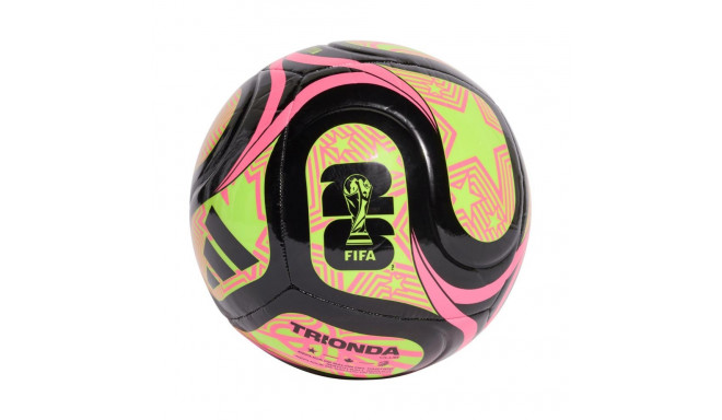 Piłka nożna adidas World Cup 26 Trionda Club czarno-różowo-zielona JD8053 5