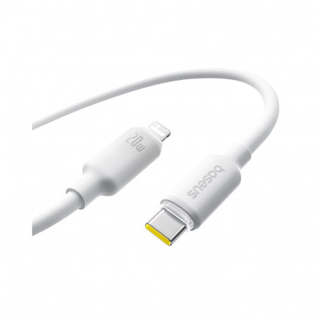 Cable USB C - IP Lightining 2m 20W  Foamed Silicone white BASEUS