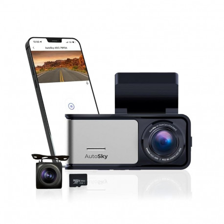 AutoSky pardakaamera Pro ADC888 eesmine 4K tagumine 1080P GPS