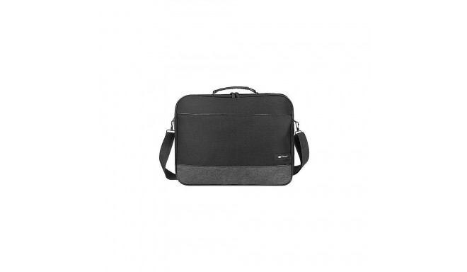 Messenger Case - NATEC Impala 2 for 15.6" Laptop, Removable Strap, Polyester Black/Grey