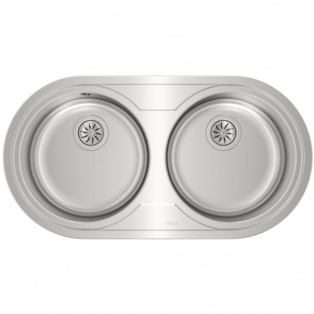 Sink with Two Basins Teka 9025 DUETTA 2C Stainless steel