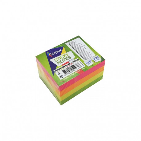 Sticky notes Forpus, Neon, 50x40mm, assorted, cube (1x320)